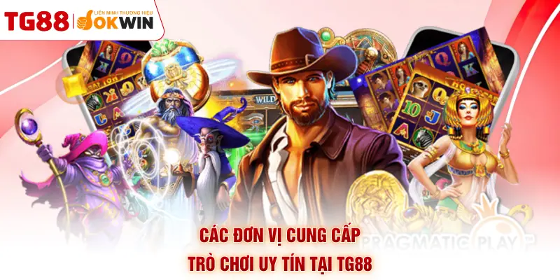 Các đơn vị cung cấp trò chơi uy tín tại TG88